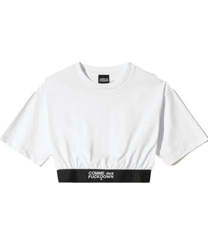 Comme Des Fuckdown White Cotton Women T-Shirt