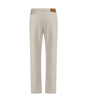 Brunello Cucinelli Cream Cotton Jeans Denim