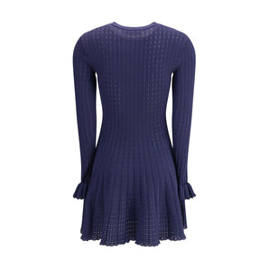 Self-Portrait Knit short pointelle Dress