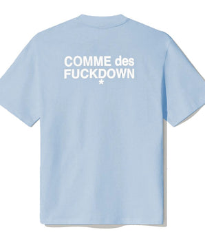 Comme Des Fuckdown Blue Cotton Women T-Shirt