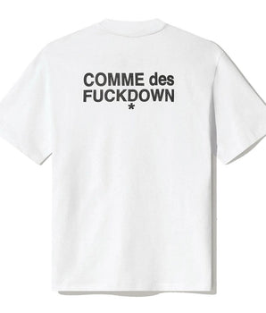 Comme Des Fuckdown White Cotton Women T-Shirt