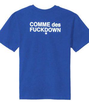 Comme Des Fuckdown Blue Cotton Women T-Shirt