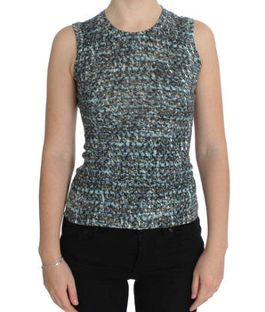 Dolce & Gabbana Elegant Blue Wool Vest Pullover Top Dolce & Gabbana 