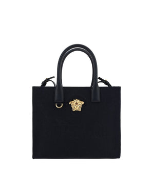 Versace Black Cotton Shoulder Bag
