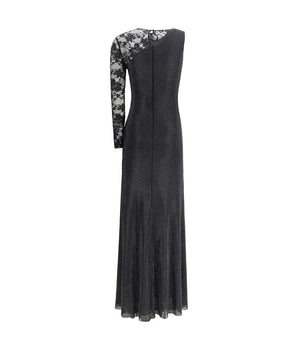 Self-Portrait Black Polyester Casual Dress