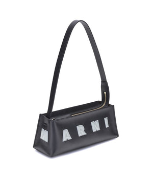 Marni Black Calf Leather Bos Taurus Shoulder Bag