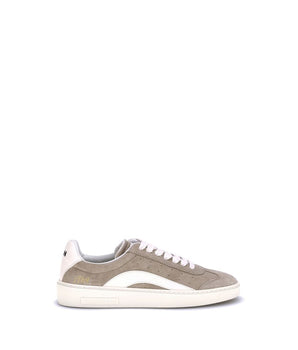 Dsquared² Beige Calf Leather Bos Taurus Low Top Sneakers