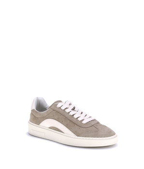 Dsquared² Beige Calf Leather Bos Taurus Low Top Sneakers