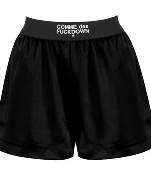 Comme Des Fuckdown Black Polyester Short