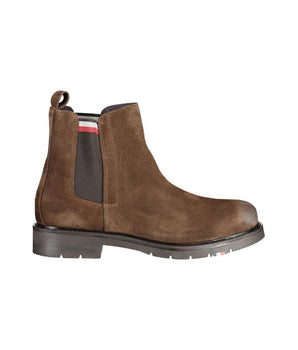 Tommy Hilfiger Brown Leather Men Boot