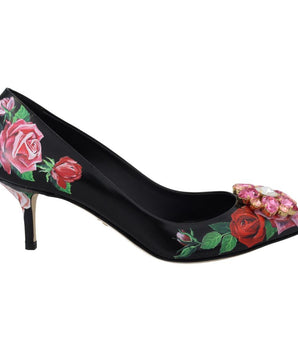 Zapatos de tacón de piel negra de Dolce &amp; Gabbana