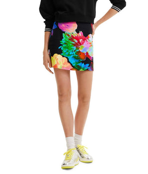 Desigual Black Cotton Mini Skirt