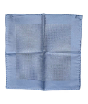 Dolce & Gabbana Light Blue Silk Square Men Foulard Scarf