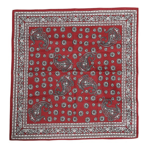 Dolce &amp; Gabbana Red Floral Cotton Square Foulard Scarf