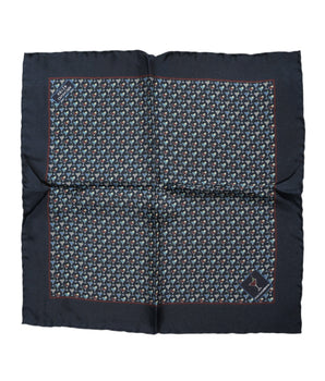 Dolce & Gabbana Blue Cocktail Silk Square Foulard Scarf