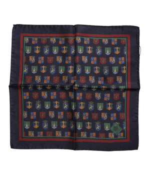 Dolce & Gabbana Multicolor Medals Square Foulard Scarf
