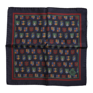 Dolce & Gabbana Multicolor Medals Square Foulard Scarf
