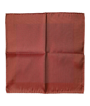 Dolce & Gabbana Orange Silk Square Men Foulard Scarf