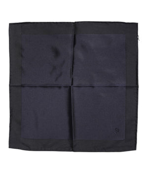 Dolce & Gabbana Dark Blue Silk Square Men Foulard Scarf