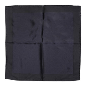 Dolce & Gabbana Dark Blue Silk Square Men Foulard Scarf