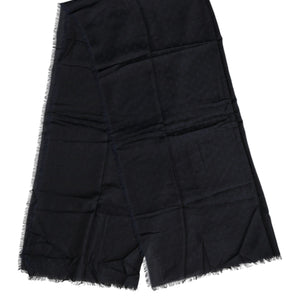 Dolce & Gabbana Black Viscose Fringes Neck Warmer Scarf