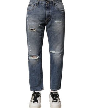 Vaqueros rectos desgastados y desgastados de Dolce &amp; Gabbana
