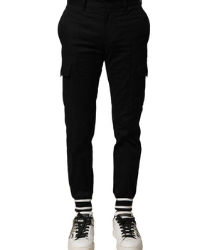 Pantalones cargo negros de algodón Dolce &amp; Gabbana para hombre