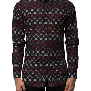 Dolce & Gabbana Multicolor Cotton GOLD Long Sleeves Shirt