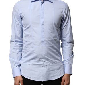 Dolce & Gabbana Light Blue Cotton Long Sleeves Dress Shirt