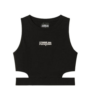 Comme Des Fuckdown Black Cotton Women Top