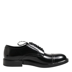 Dolce & Gabbana Black Leather Dress Lace Up Men Formal Shoes