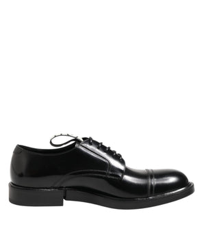 Dolce & Gabbana Black Leather Dress Lace Up Men Formal Shoes