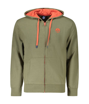 North Sails Green Cotton Men's Hooded Sweater
