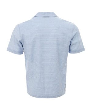 Gran Sasso Blue Linen And Cotton Shortsleeve Shirt