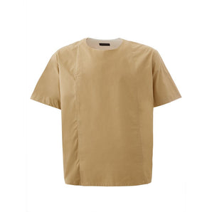 Camiseta de algodón marrón Emporio Armani