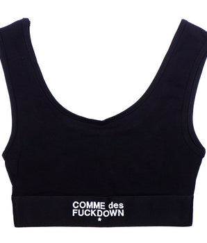 Comme Des Fuckdown Black Cotton Women Top