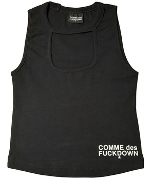 Comme Des Fuckdown Black Cotton Women Top