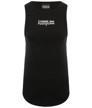 Comme Des Fuckdown "Black Cotton Women Tank Top"