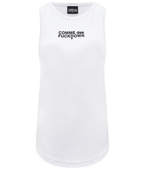 Comme Des Fuckdown White Cotton Women Top
