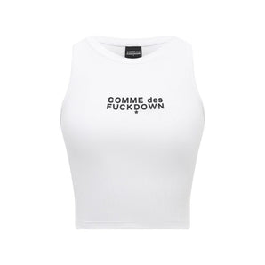 Comme Des Fuckdown White Cotton Tops & T-Shirt