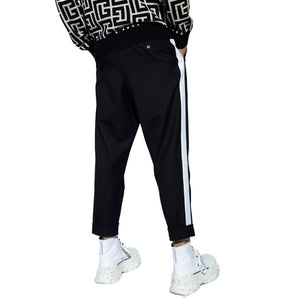 Balmain Black Cotton Jeans & Pant