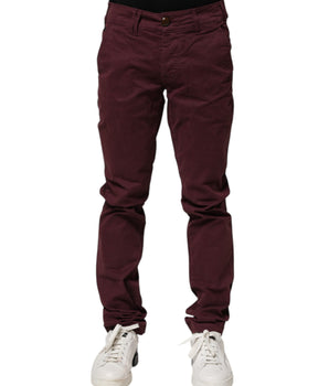 CYCLE Maroon Cotton Stretch Skinny Fit Men Denim Jeans