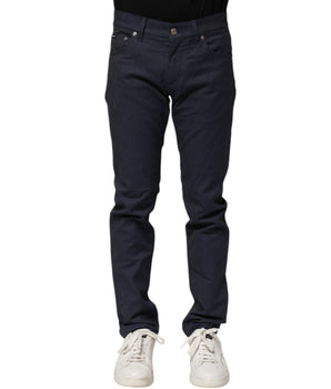 Vaqueros ajustados de algodón azul oscuro de Dolce &amp; Gabbana