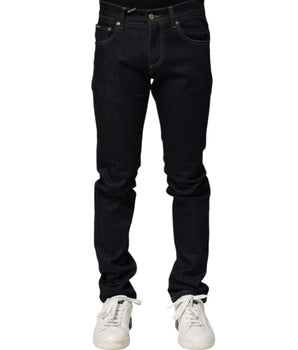 Vaqueros ajustados de algodón negro de Dolce &amp; Gabbana para hombre