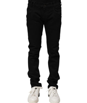 Vaqueros ajustados de algodón negro de Dolce &amp; Gabbana para hombre