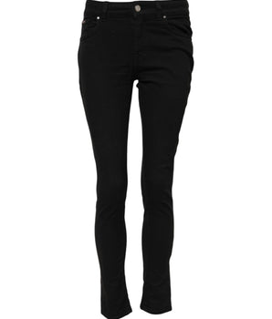 Dolce & Gabbana Black Cotton Skinny Mid Waisted Denim Jeans
