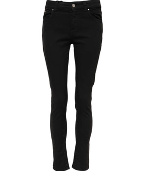 Dolce & Gabbana Black Cotton Skinny Mid Waisted Denim Jeans