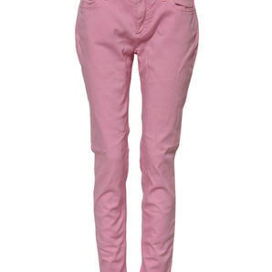 Dolce & Gabbana Pink Cotton PRETTY Skinny Denim Jeans