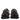 Dolce & Gabbana Black Leather Studded Ankle Strap Sandals Shoes