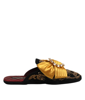 Dolce & Gabbana Multicolor Embellished Flat Sandals Shoes